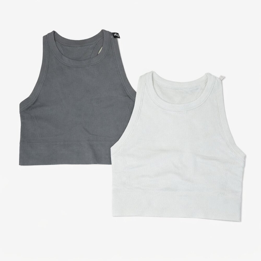 DSG High Neck Brami Bundle Heather Grey & Olive XXL Athleisure Clean Girl Active